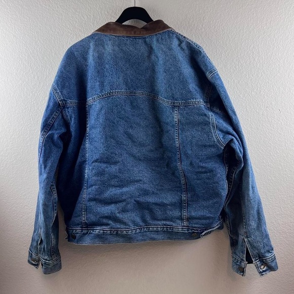 Tony Lama Mens Denim Fleece Lined Jacket Size Large - Picture 5 of 8
